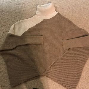 Batwing color block sweater